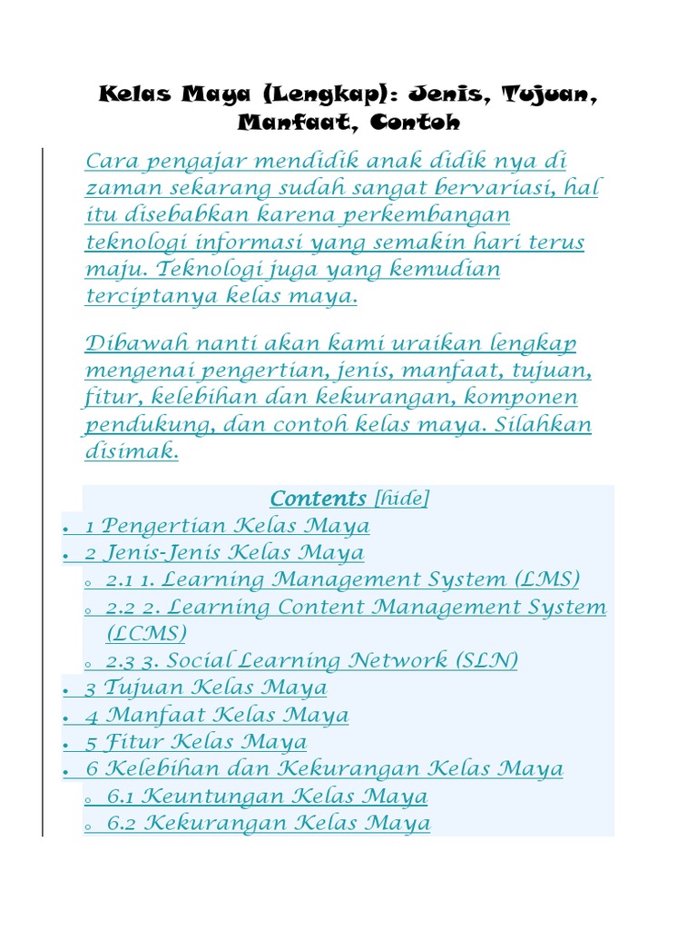 Kelas Maya