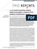 Relation Between Musical and Speech Auditory Skills