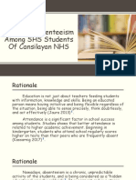 Rampant Absenteeism Among SHS Students of Cansilayan NHS
