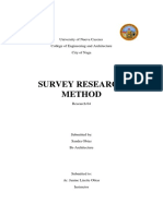 Survey Research Method IN ARCH