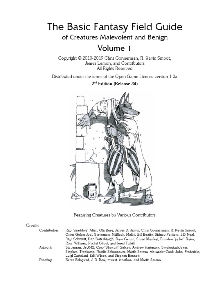 Basic Fantasy Field Guide r34 | PDF | Nature
