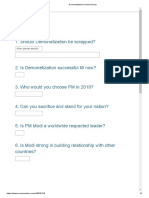 Demonetization in India Survey