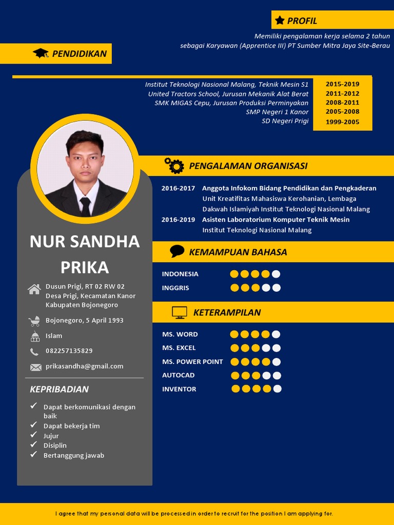 Contoh Template CV | PDF
