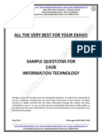 Information Technology Sample Questions by Murugan-June 19 Exams