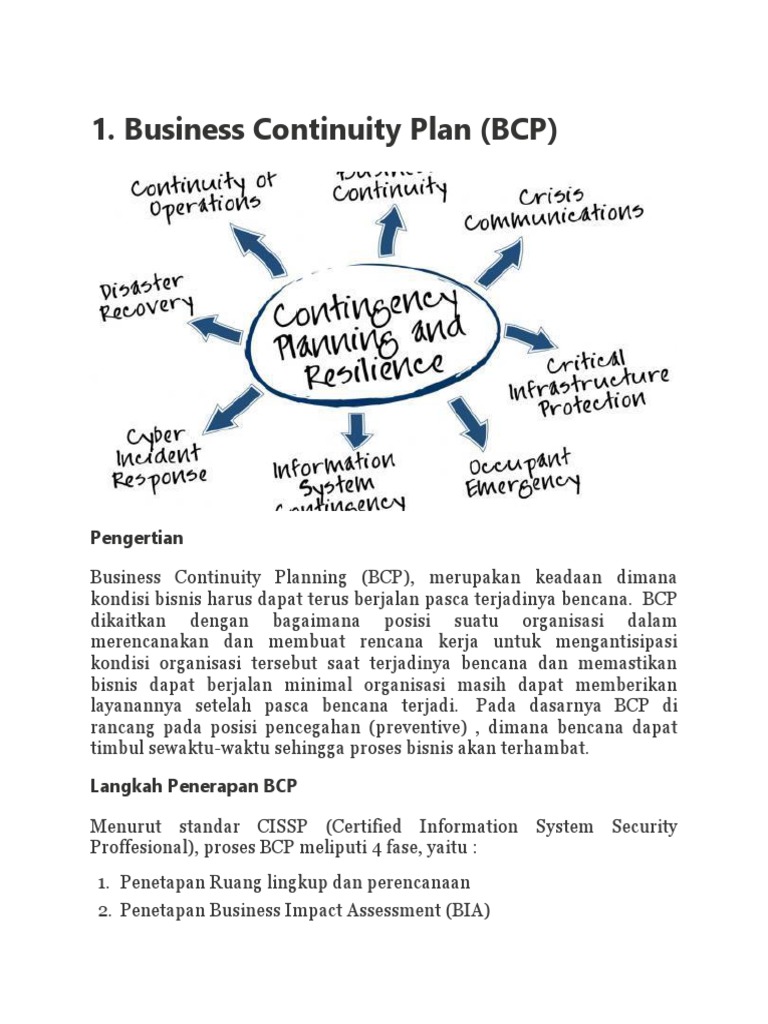Business Continuity Planning (BCP) | PDF