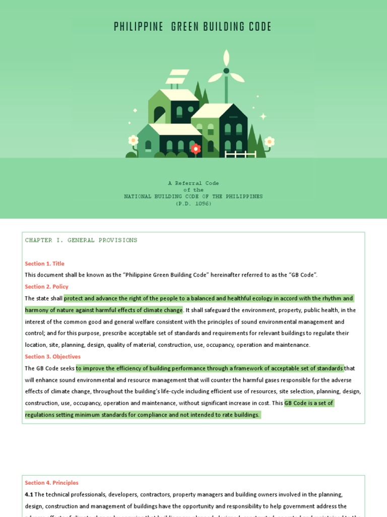 Philippine Green Building Code Overview | PDF | Green Building | Hvac