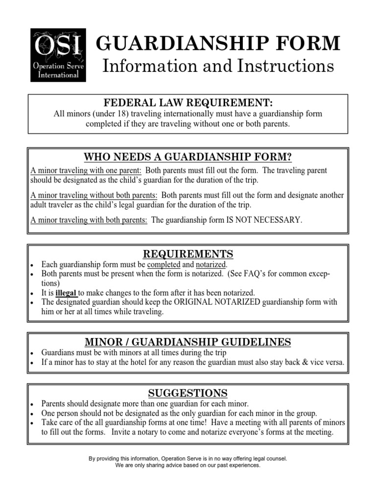 Free Legal Guardianship Form | PDF | Legal Guardian | Parent for Free Printable Child Guardianship Forms In Case Of Death