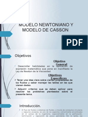 Modelo de Newton y de Casson Scrib | PDF | Viscosidad | Fluido