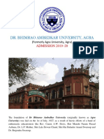 Dr. Bhimrao Ambedkar University, Agra: ADMISSION 2019-20