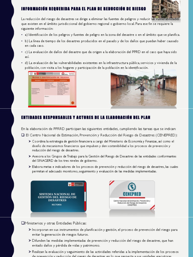 Información para el Plan de Riesgo de Desastres | PDF | Reducción de ...