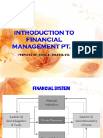 Introduction To Financial Management Pt. 3: Prepared By: Erica B. Evangelista