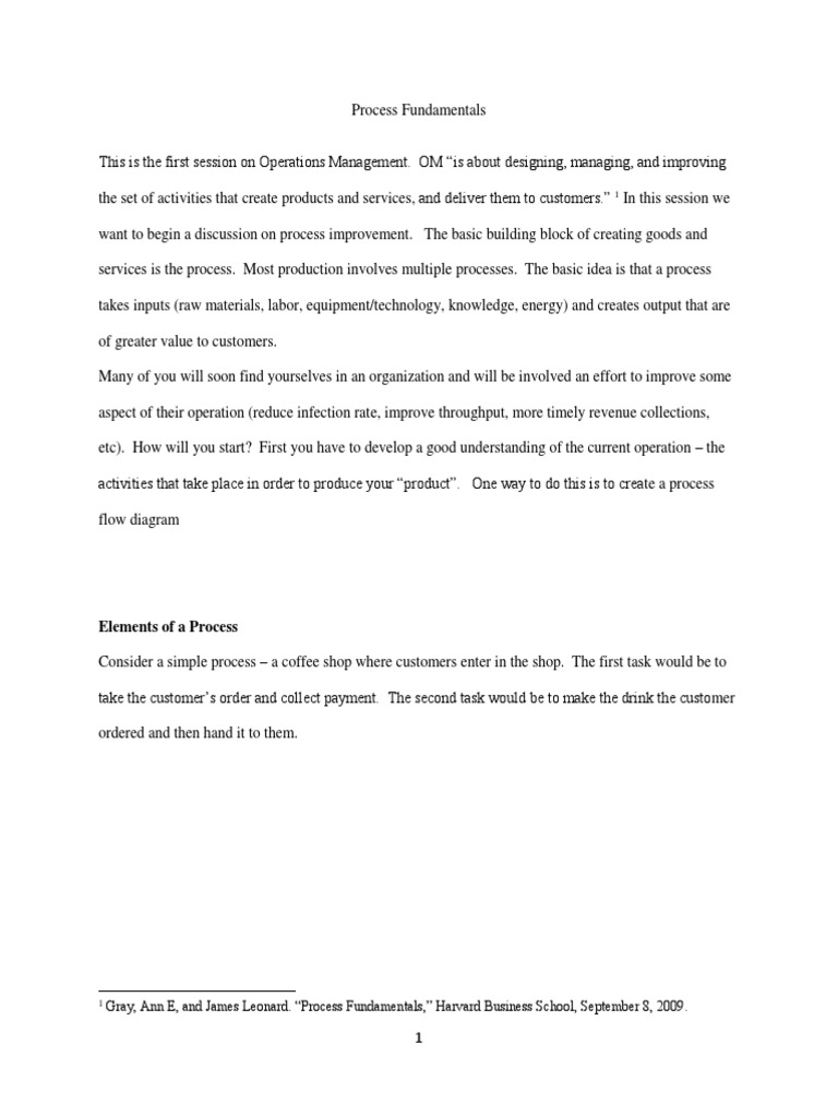 Process Fundamentals Pdf Capacity Utilization Time