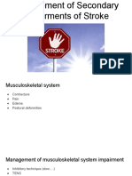 Physiotherapy Management of Secondary Impairments in Patients With Stroke