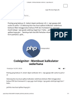 Codeigniter - Membuat Kalkulator Sederhana