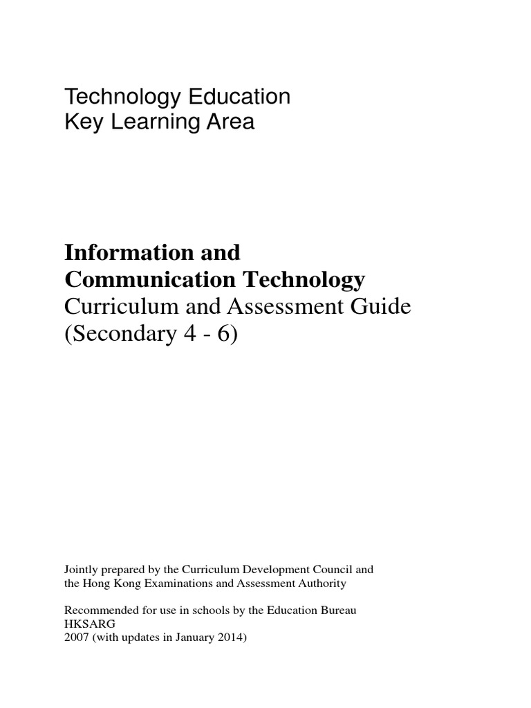 ICT C&a Guide Updated e | PDF | Curriculum | Educational Technology