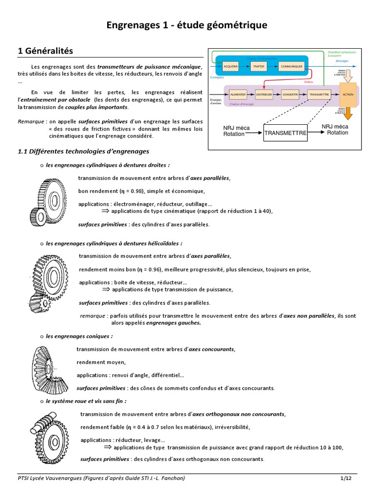 Rapport de réduction des engrenages PDF Transmission (Mécanique — free download