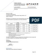 PT POWER Flocculant and Coagulants Quotation For PT SCM - 01 (June 2019)