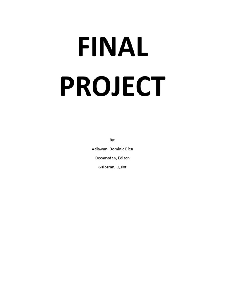 FINAL PROJECT Sa Programming | PDF | Software | Computer Engineering