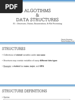 01-Structures, Unions, Enumerations, File Processing