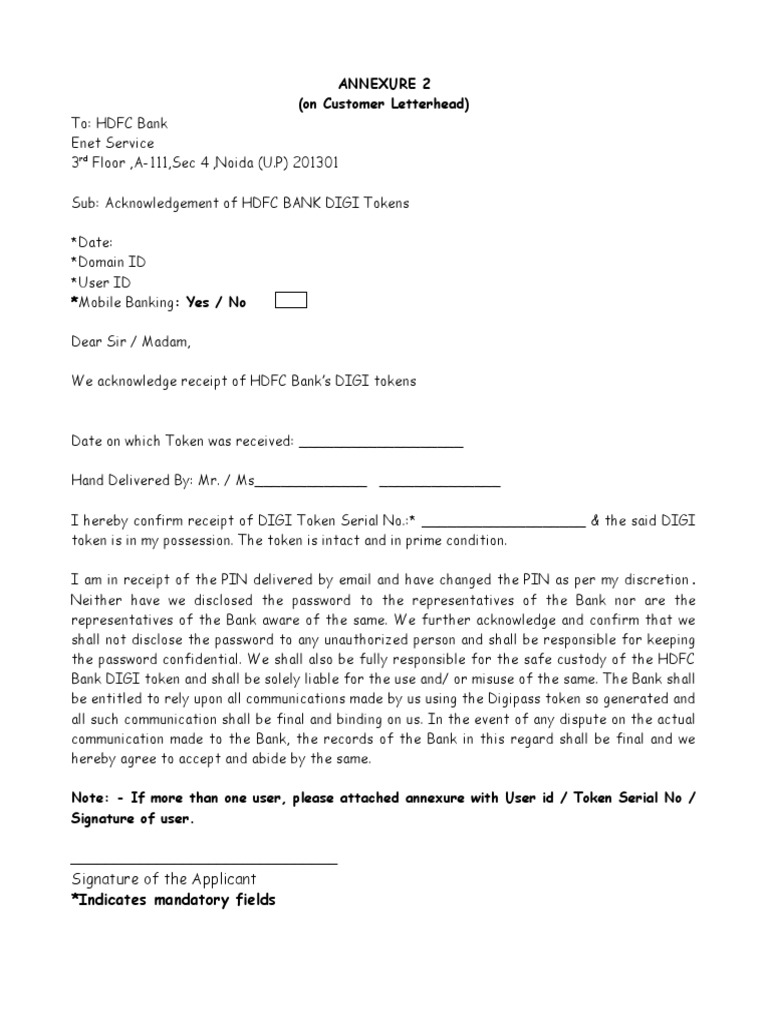 Client Acknowledgment Format - 2018 | PDF