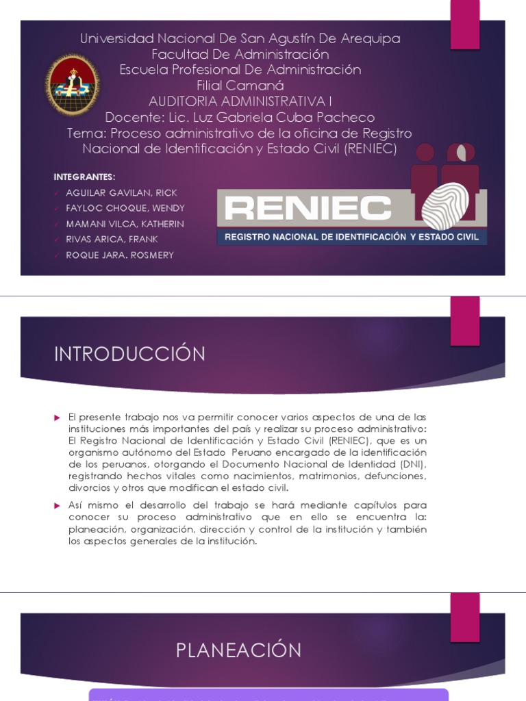 RENIEC | PDF | Seguridad de información | Business