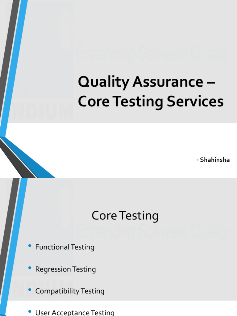 Core Testing Services Overview | PDF | Technology & Engineering | Computers