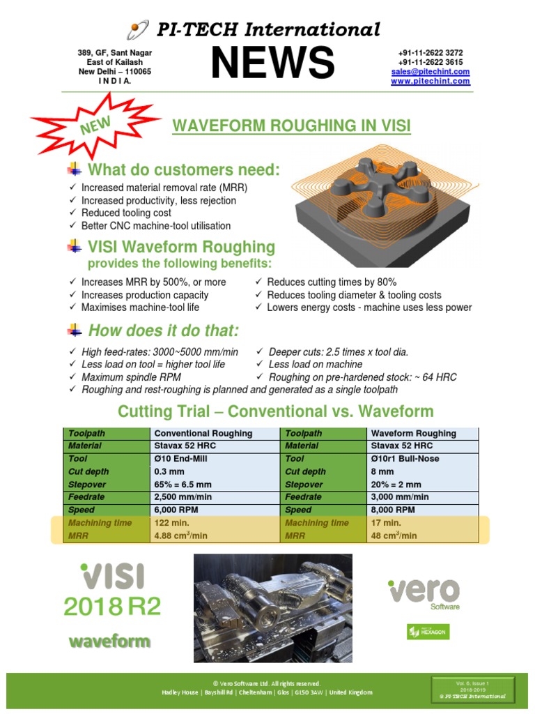 Visi News - Waveform Roughing | PDF | Machining | Machine Tool