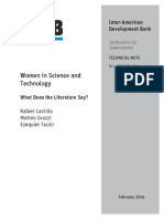 Women in Science and Technology What Does The Literature Say PDF