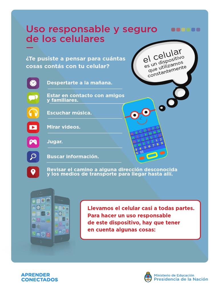 Infografia Uso Responsable y Seguro de Celulares | PDF