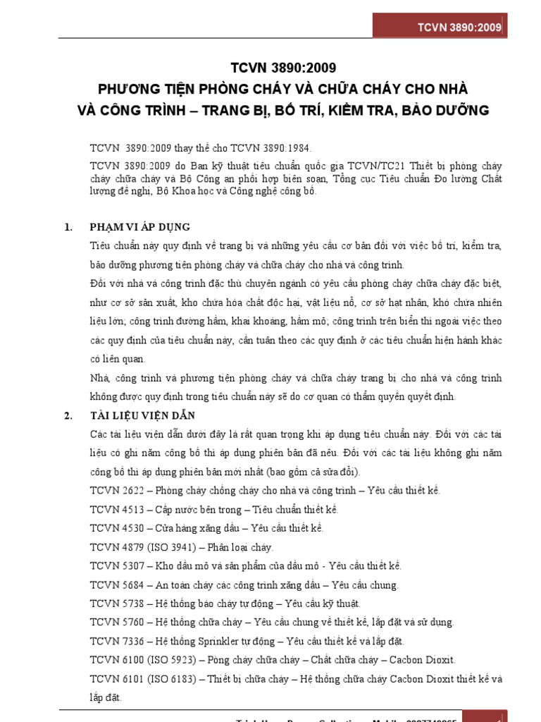 TCVN 3890-2009 Phuong Tien PCCC | PDF