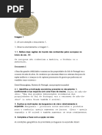 Teste 1 História 8º ano