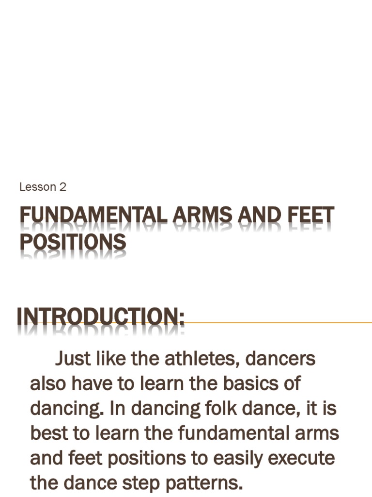 Folk Dance Basics: Arms & Feet | PDF | Language Arts & Discipline ...