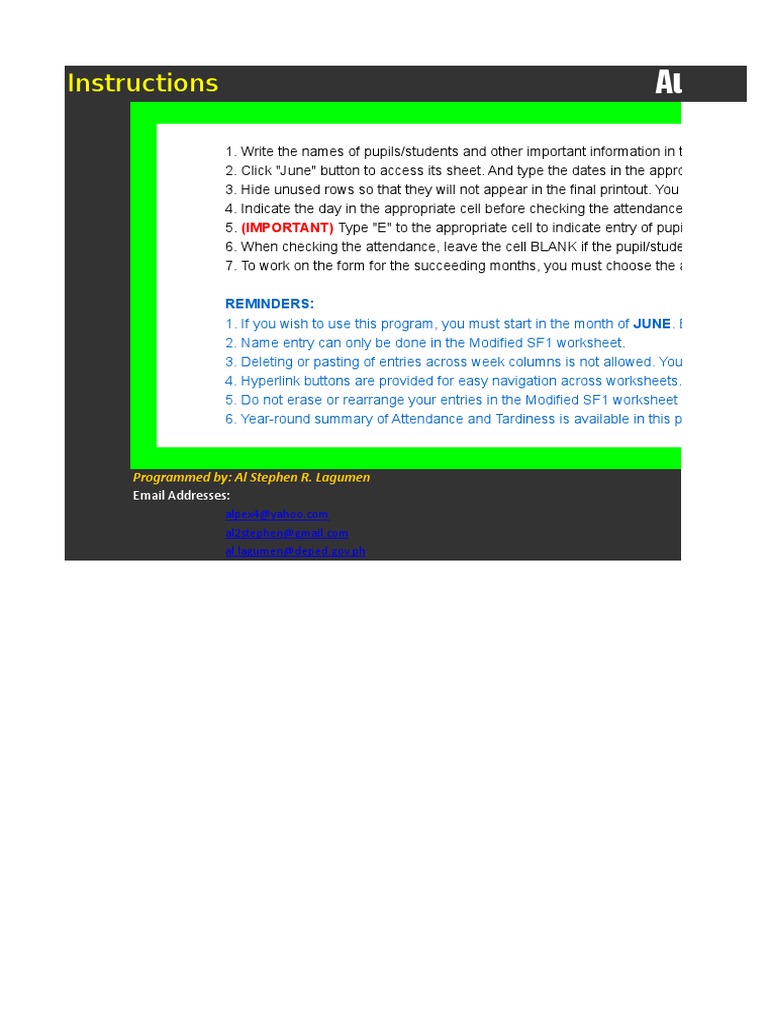 Attendance Tracking for SF2 Form | PDF