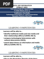 MIL 02 - The Evolution of Traditional To New Media (Part 1) - Traditional vs. New Media, Technological Vs Cultural Determinism, and Normative Theories of The Press