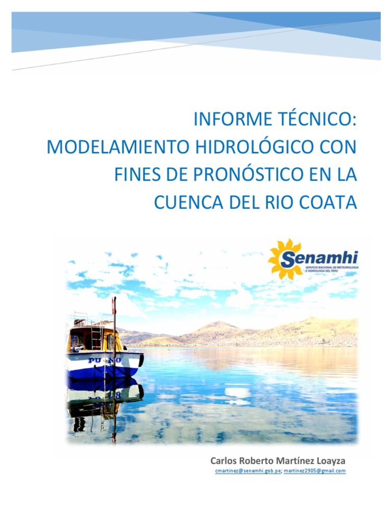 Modelo Hidrologico Rio Coata PDF Hidrología Cuenca de drenaje