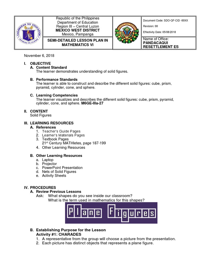 Is Lesson Plan (MATH) | PDF | Lesson Plan | Education Theory