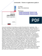 Analyse Fonctionnelle Théorie Et Applications PDF