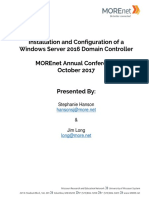 Install & Secure Windows Server 2016 Domain Controller