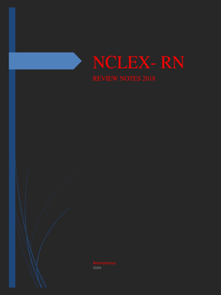NCLEX-RN Review Notes 2018 | PDF | Saline (Medicine) | National Council ...