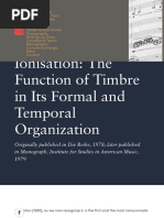 Chou Wen-Chung Ionisation: The Function of Timbre in Its Formal and Temporal Organization - Chou Wen