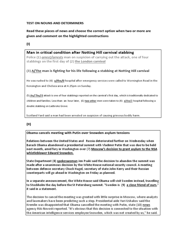 Articles Nouns 2 Pdf