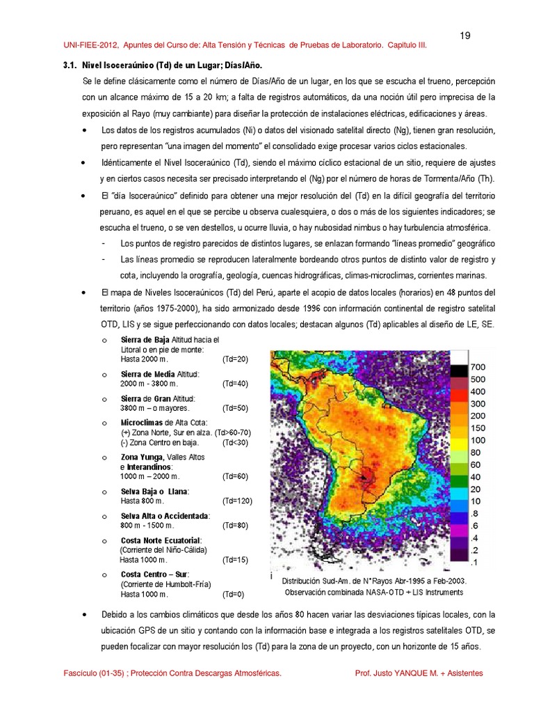 MAPA (TD) Isoceraunico 2013 (2p) | PDF | Ciencias de la Tierra ...