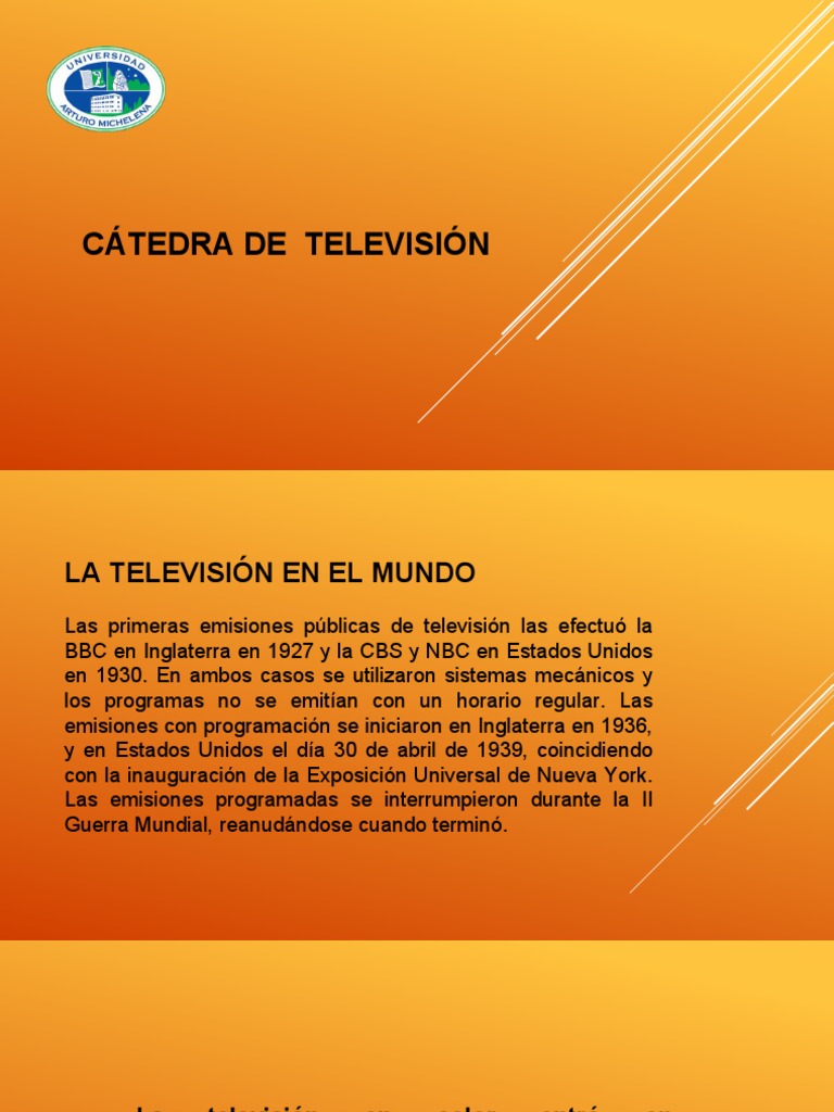 Televisión en Venezuela PDF Venezuela Televisión