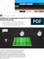 Estrategia de Apuestas A Primer Tiempo y Final Del Partido