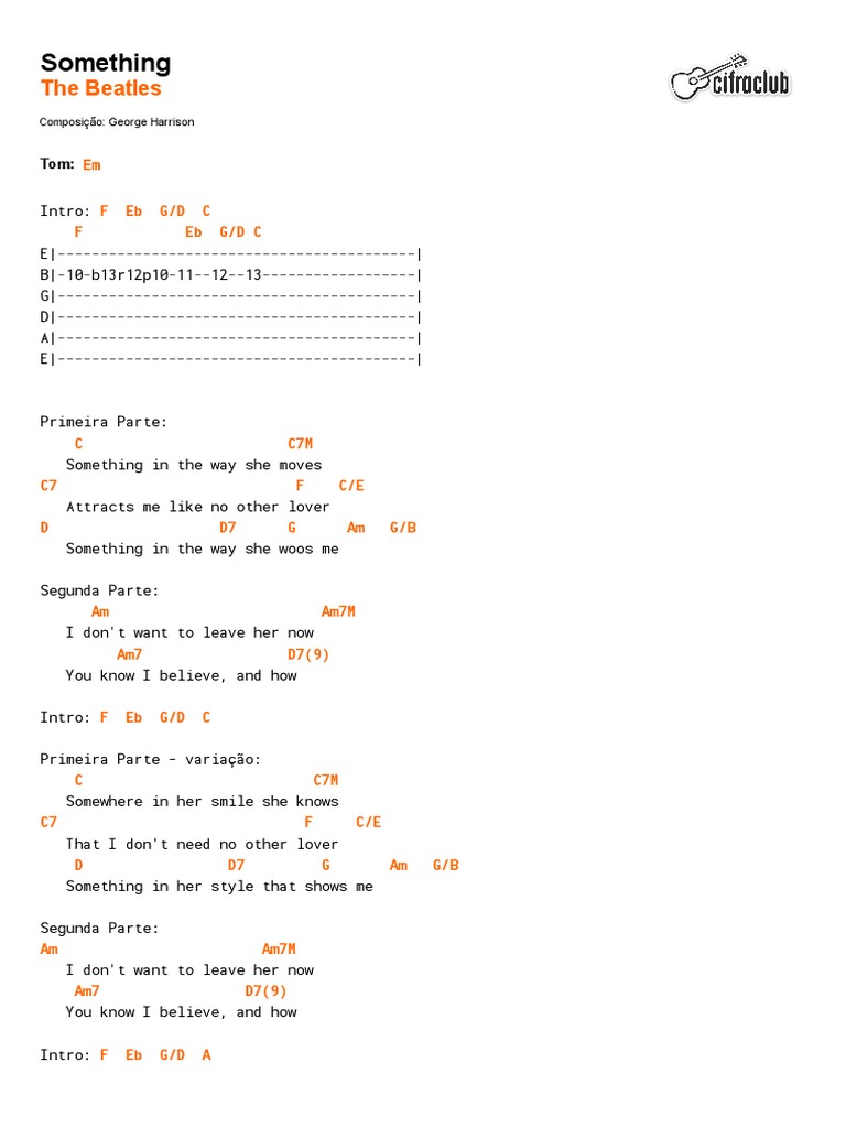 Cifra Club The Beatles Something Song Recordings Produced Pop Music