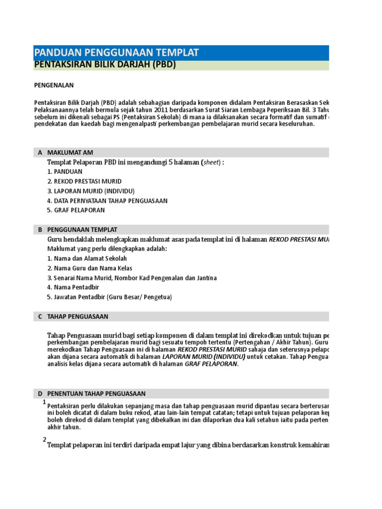 Templat Pelaporan Pbd Kssm Tingkatan 2 Bahasa Inggeris Pdf