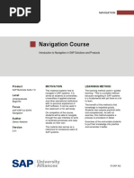 Navigation Course: Introduction To Navigation in SAP Solutions and Products