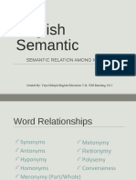 English Semantic: Semantic Relation Among Words