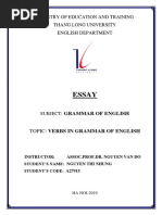 Essay: Ministry of Education and Training Thang Long University English Department