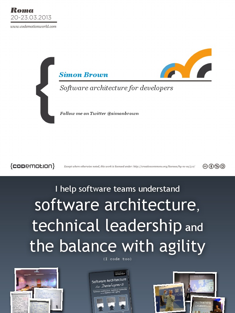 Codemotion2013 Software Architecture For Developers PDF Software